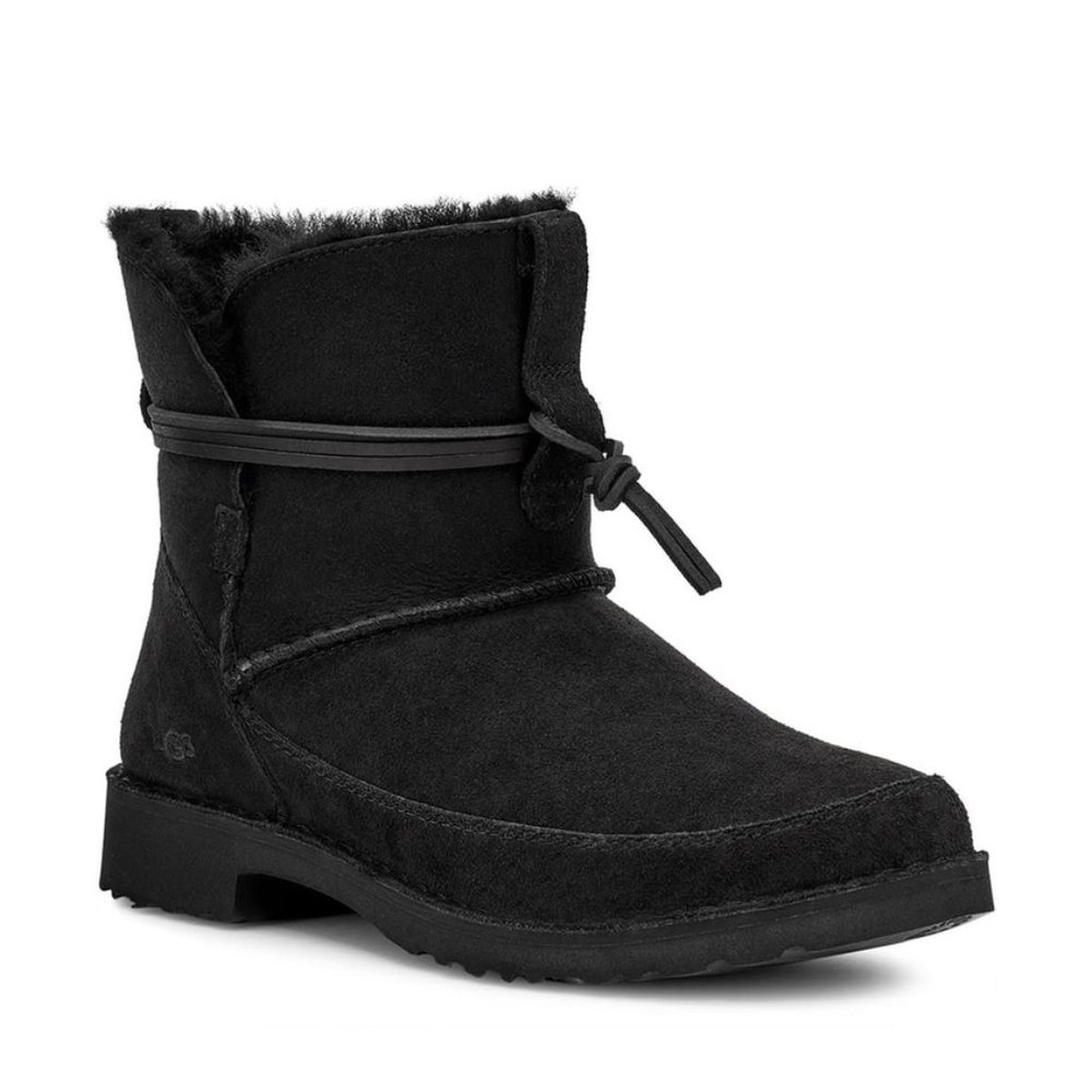 UGG Esther Genuine Shearling Booties 7.5 Black